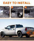 4 Piece Toyota Rear Parking Sensor Kit For RAV4 2014 2018 Tacoma 2015 2022 Tundra 2014 2021 Plug And Play OEM Replacement 89341 0C010 89341 0C020 Ultrasonic Obstacle Detection With Real Time Audible Alerts installed on Toyota pickup rear bumper