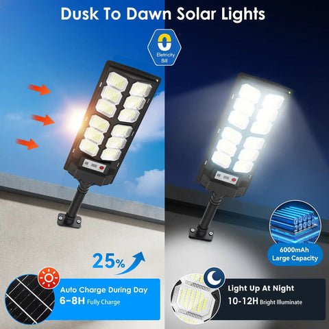4 Pack Heavy Duty Solar Flood Lights With Motion Sensor Delivering Hella Bright 13000LM Illumination For Instant Yard Driveway Or Parking Lot Security With Rock Solid Weather Proof Performance And Zero Wiring Hassle