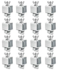 Pro Grade Heavy Duty Butt Welding Clamps Set Of Sixteen For Auto Body Panels And Edge To Edge Welding, lined in four rows