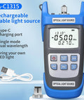 Pro Grade Rechargeable Fiber Optic Light Source And Power Meter For Single Mode Testing With Dual Wavelength 1310 Nm And 1550 Nm