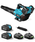 40V Cordless Leaf Blower With 650 CFM And 160 MPH Beastly Power, Brushless Motor, Dual 5.2Ah Batteries And Dual Chargers