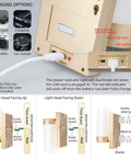 Wireless Wall Sconce Light Stick On RGB Lamp USB Rechargeable Color Changing And Dimmable Night Light With Remote 2 Pack