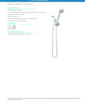 Napa Anystream 2 Way Shower Combination With Fixed And Hand Shower Heads For A 2 In 1 Shower Experience High Flow 2 Point 5 GPM Polished Chrome Finish Easy Mode Toggle