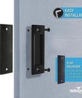 Matte Black Sliding Barn Door Handles Set With Included Hardware Kit, Easy Surface Mount Installation shown on a door.