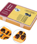 Heavy Duty Nitrile 90 Shore D Ring Kit With 9 Sizes And 80 Printed Rings For Hydraulic Hose Fittings Replacement Fits CAT Excavator 2701535 4C4784 Oil Resistant Tough Worksite Ready For Extreme Temps And UV Exposure in storage case