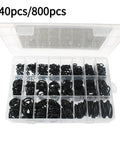 All In One O Ring Seal Kit 1480 Piece Nitrile Rubber High Pressure O Rings Set Sealing Assortment with 740 Pcs Visible in Case