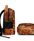 Autumn Forest Pumpkin Fox Printed Unisex Backpack With Large Capacity For Everyday Use Made From Durable Polyester Breathable Daypack With Smooth Zipper And Easy Cleaning side view
