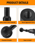 Rotary Burr For Wood Carving, 5/8-11 Threaded Ball Gouge Grind Head, carbon steel material, attached to angle grinder