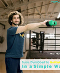 Person using Dumbbell Foot Strap Attachment For Home Gym Workouts Turn Any Dumbbell Into A Leg Workout Powerhouse in gym