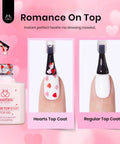 Builder Gel Kit with 5 Colors Nude Shimmer Glitter 7 in 1 Hema Free Strengthener Gel With Heart Top Coat application on nails