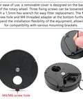 Back of Six Position Telescope Filter Wheel Gear with removable cover and M4/M6 screw holes for flexible installation