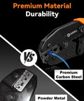 Heavy Duty Wire Crimping Tool For Heat Shrink AWG22 To 10 With 90 Piece Electrical Connectors Kit And Slick Portable Case, showing durability comparison.