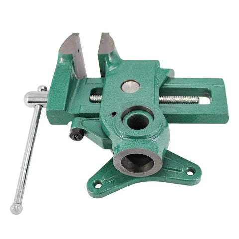 Parrot Vise Multi Angle Bench Vise 3.5 Inch For Woodworking And Metalworking, 360 Degree Swivel, Precision Cast, Adjustable Jaw Width, Durable Clamp Vise For DIY Pros And Hobbyists, green cast iron
