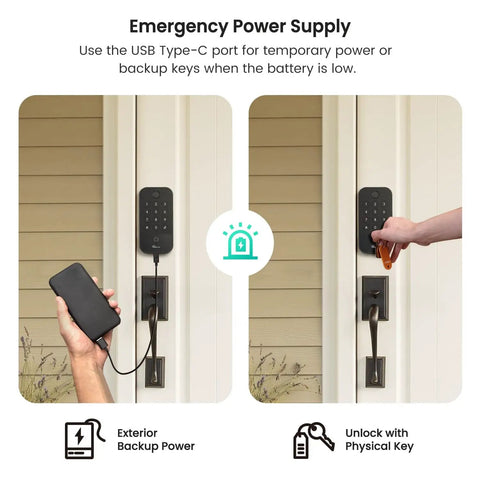 Smart Door Lock With WiFi And Bluetooth Gateway, No Keys Needed Keyless Entry With Code, Fingerprint And Keypad Deadbolt For Front Door, App Remote Control, Auto Lock, Easy Install In Minutes, Black