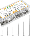 420 Piece Stainless Steel Hardware Nails Set For Home Use with Six Sizes Up To Three Inches Long with labeled case and assorted nails