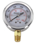 Heavy Duty Industrial Stainless Steel Hydraulic Oil Pressure Gauge With Glycerin Filled For Superior Vibration Resistance