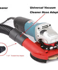 Dust Shroud for Angle Grinders 115mm 125mm with Soft Brush Ring attached to vacuum cleaner for dust control