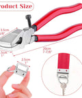 Key Fob Hardware Kit With 50 Pieces Of 1 Inch Fob Hardware And Silver Key Rings Plus Pliers For Easy Keychain And Wristlet DIY Projects Durable Clamp Supplies For Everyday Use showing red-handled pliers and 1-inch fob