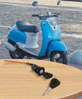 Durable Ignition Switch Lock Replacement For E Bikes Electric Scooters And Tricycles With 2 Wire Key Start shown with scooter