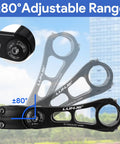Adjustable Bike Stem Riser And Handlebar Extender For 31.8mm Bars Universal 28.6mm Fork With 80 Degree Range