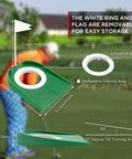 Pro Style Golf Putting Mirror With Practice Cup And Flag For Realistic Hole Feel, Alignment Training Aid features removable ring
