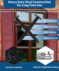 Sixty Pack Three Inch Vinyl Shutter Fasteners Heavy Duty Shutter Locks black vinyl pegs against window, showing weatherproof features.