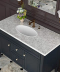 Gray Granite Self Adhesive Contact Paper Peel And Stick For Countertops Waterproof Vinyl Laminate Sheet on bathroom vanity.