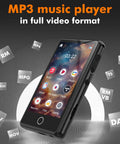 Massive 80GB Bluetooth MP3 Player And 3 Inch Portable MP4 Video Player with format icons and screen display