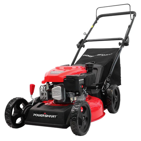 Efficient 18 Inch 144cc Push Gas Lawn Mower With 3 In 1 Mulch Bag Side Discharge And Durable Steel Deck Plus 6 Height Adjustments Auto Choke Recoil Start