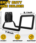 Heavy Duty Metal Wall Mounted Garden Hose Holder Reel dimensions and features displayed in image