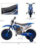 12V Kids Motorcycle With Treaded Tires And Soft Start For Smooth Rides 5 Mph Top Speed Ride On Electric Bike With Training Wheels
