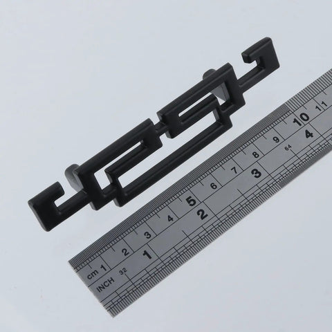 4 Pack Dope Black And Gold Oriental Style Drawer Pulls For Kitchen Cabinets And Drawers next to ruler for size reference