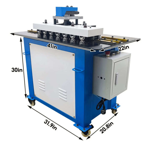 Electric Sheet Metal Seamer and Seam Rolling Forming Machine for Iron, Aluminum, and Stainless Steel Sheets 0.02 to 0.05 Inch Thick, 220V