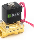 Half Inch Brass Solenoid Valve 110V AC Normally Closed With Viton Seal Lead Wire for Air Water Oil Gas in HVAC Irrigation