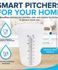 All In One Measuring Set With 4oz Graduated Cylinder And 8oz Measuring Pitcher In Heat And Chemical Resistant Polypropylene For Chemicals Oil Pool Lawn Care And Home Brew With Clear US Fluid Ounce And Milliliter Readings, white pitcher