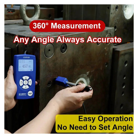 Pro Grade Portable Digital Hardness Tester For Metal Steel And Alloys Built Tough With A Smart 360 Impact Sensor measuring metal.