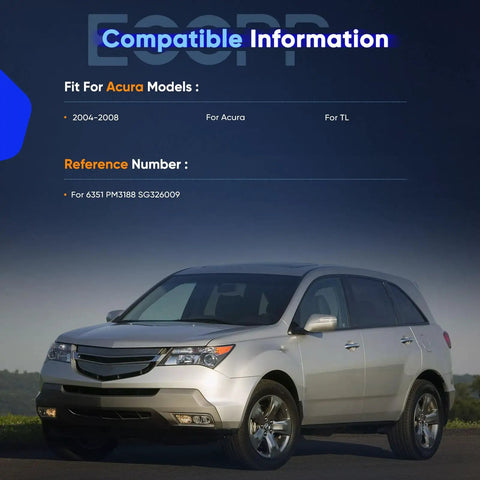 Compatible information for Rugged Heavy Duty Hood Lift Supports For Acura TL 2004 To 2008 Gas Struts with reference numbers.