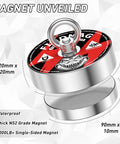 Beast Magnet Fishing Kit 3000LBS Pull With 4.72 Inch N52 Neodymium Magnet showcasing dimensions and features.