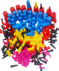 Ugrandf 300 Pcs High Temp Silicone Tapered Masking Plugs Kit For Powder Coating And Painting Seals Like A Champ Without Melting Or Deforming. assorted silicone tapered masking plugs in blue red yellow black and pink