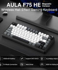 Tri Mode Wireless Gaming Keyboard With Hall Effect Magnetic Switches And Huge 4000mah Battery For Killer Responsive Action In Competitive PC Gaming on black desk