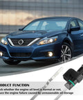 Image of a blue car with CVT Transmission Dipstick For Nissan Altima Quest And More 21.65 Inch Length Oil Level Indicator Gauge Replacement OEM 31086-JA00A 31086-JA000 shown in foreground