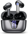 Wireless Earbuds With LED Power Display All Day Playtime 50 Hours IPX7 Waterproof In Ear Headphones With Mic shown in case
