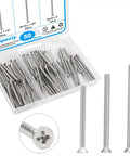 Top Notch 50 Piece 6 32 Machine Screw Knockout Pack with 1/2, 3/4, and 2 inch stainless screws for outlet box mounting.