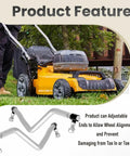 Adjustable LH/RH Steering Drag Link Set for Lawn Mower - Left and Right Drag Links, Pivot Link, Dust Cap - Compatible With Husqvarna Craftsman Poulan Pro Mowers - Replaces 436884 436885 436887 and 532436884 532436885 532436887 on lawn mower