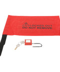 38mm Shackle Safety Padlock Lockout Tagout Lock With PVC Bag For Industrial Electrical Equipment LOTO Lock, keys, and safety tag.