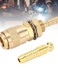 Brass Gas Adapter Welding Fitting For Quick Safe Connection Between Gas Supply And Welding Plug No Leak Design With Durable Brass Body