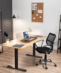 Black 28 Inch Standing Desk Converter Sit To Stand Monitor Riser With Scissor Lift Height Adjustment for desk productivity