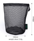 5 Pack Nylon Mesh Drawstring Bags For Sports Gear And Outdoor Equipment With Cord Lock Closure Lightweight Moisture Resistant Storage Organizer