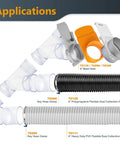 Y Fitting for 4 Inch Dust Collection System applications with blast gate, hose clamps, and flexible dust collection hoses.