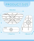 Product size chart for Golf Impact Tape 150 Piece Set For Self Teaching Sweet Spot And Swing Consistency Analysis Improve Swing Accuracy And Distance With Instant Blue Mark Feedback High Quality Paper Tape For Real Time Swing Feedback And Performance showing dimensions in inches and cm.